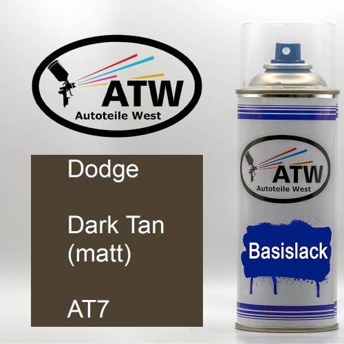 Dodge, Dark Tan (matt), AT7: 400ml Sprühdose, von ATW Autoteile West.